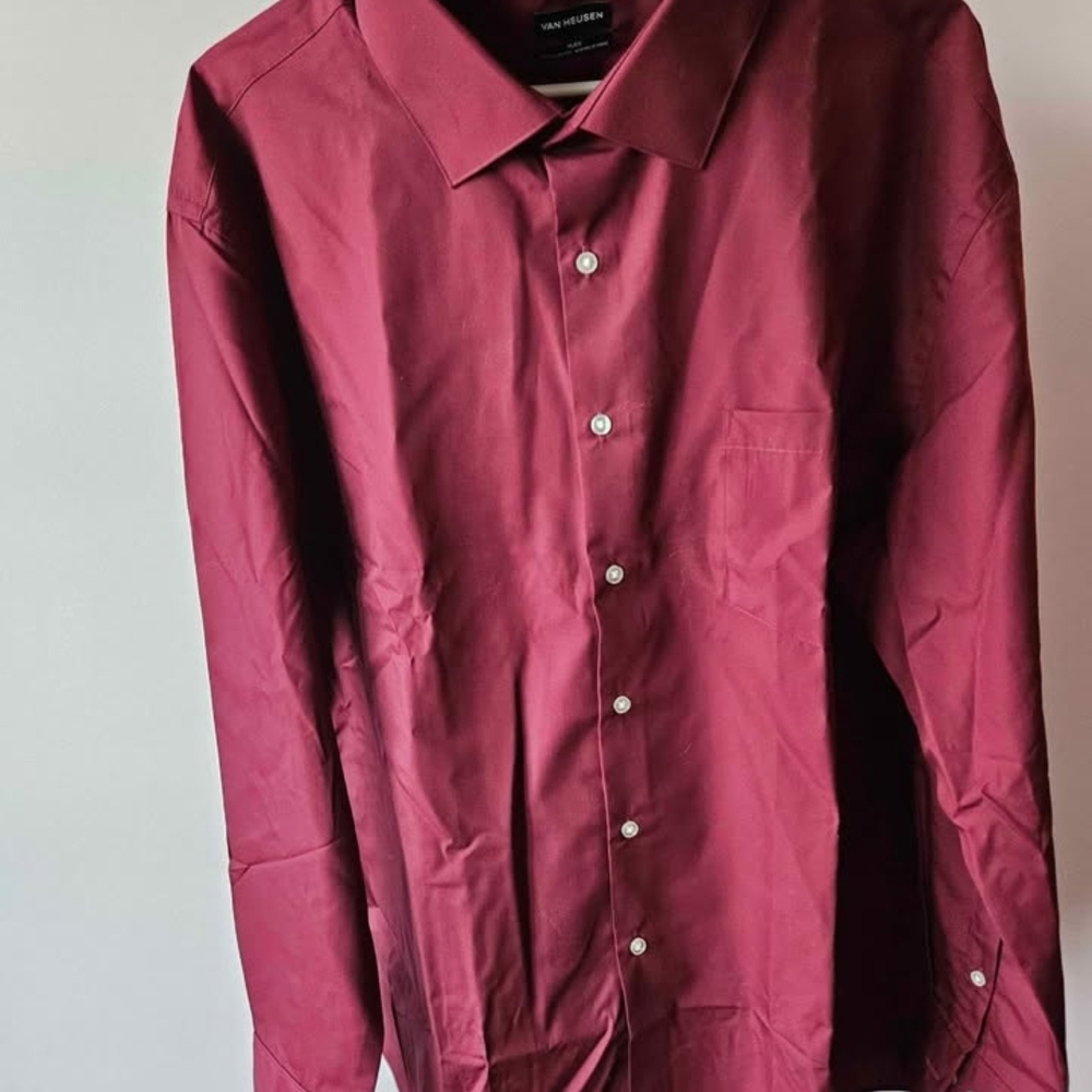 Van Heusen Maroon Dress Shirt